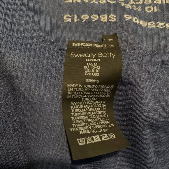 Women's Sweaty Betty Balance Seamless Bra, Size M - Navy Blue Nordic Blue - Picture 2 of 14
